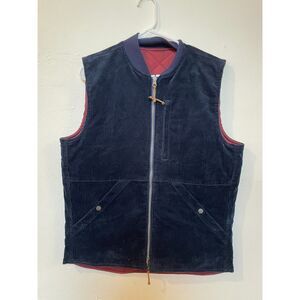 Bonobos Corduroy Quilted Reversible Vest -  Navy/red -Small - BNWOT - $229 MSRP